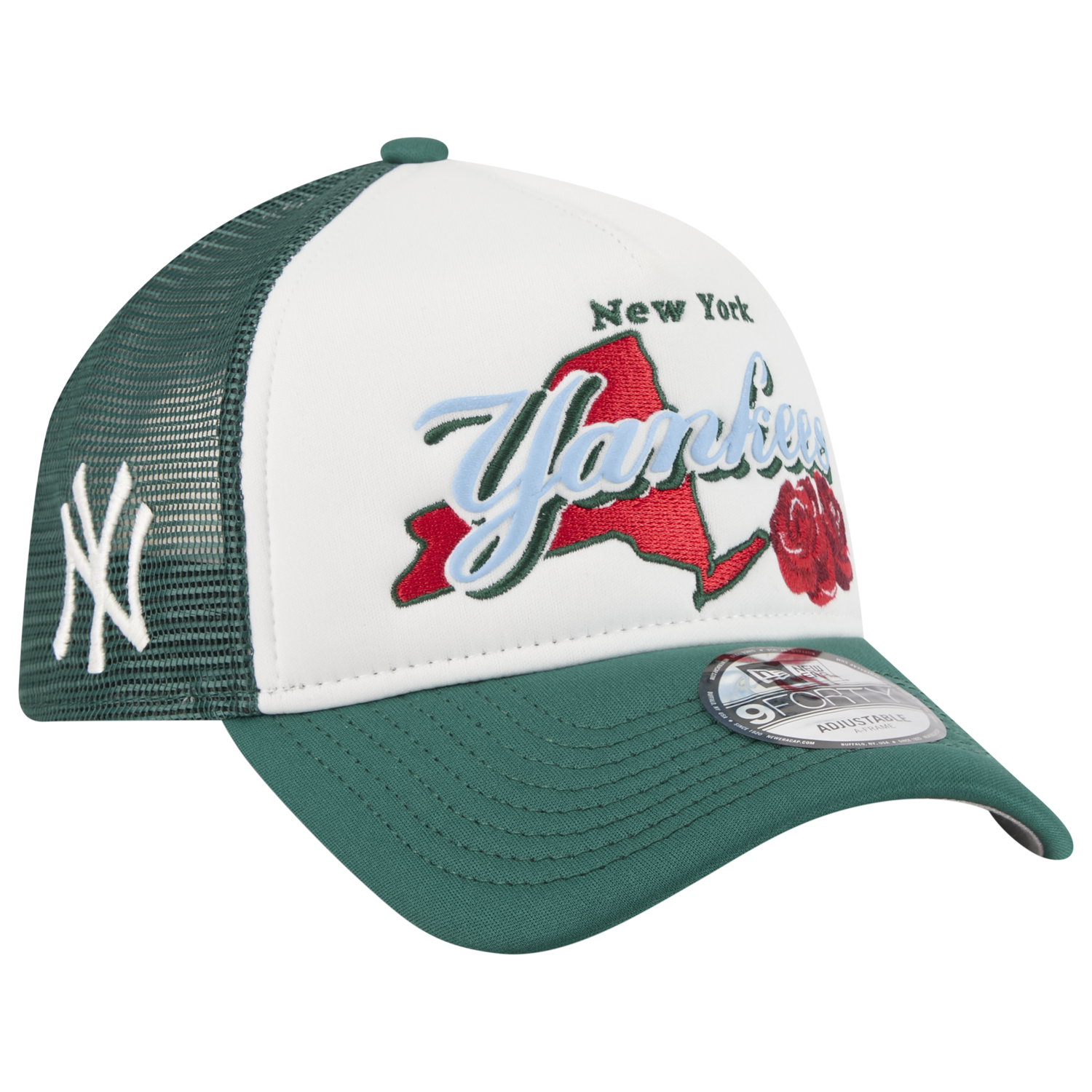 New Era Yankees State Flower Cap - Men's - Green/White