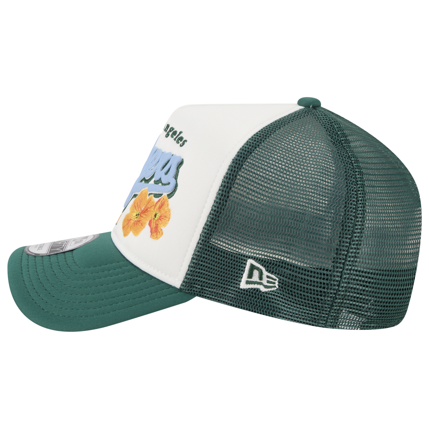 New Era Dodgers State Flower Cap - Men's - White/Green