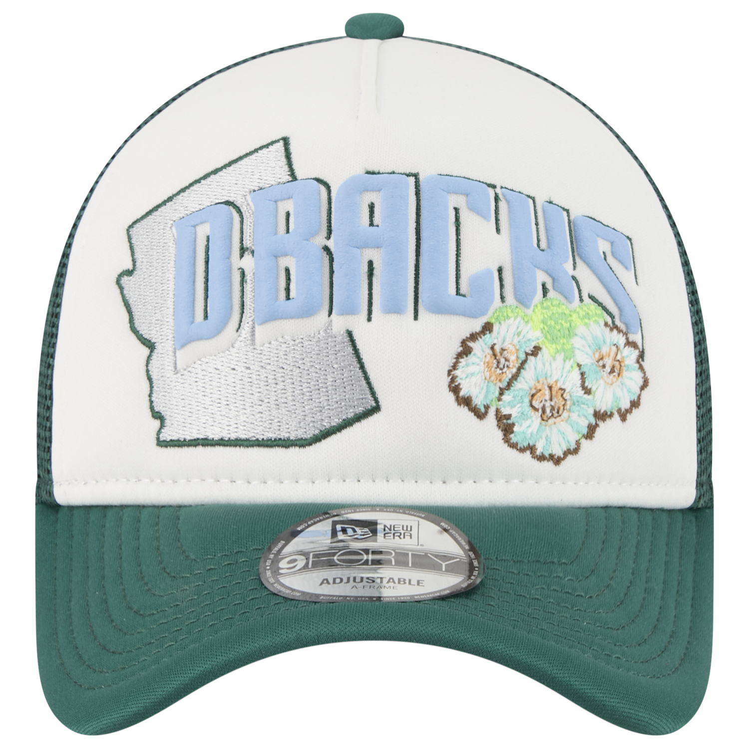 New Era Diamondbacks State Flower Cap - Men's - White/Green