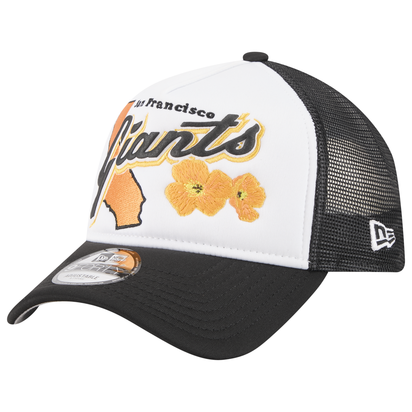 New Era Giants State Flower Cap - Men's - Black/White