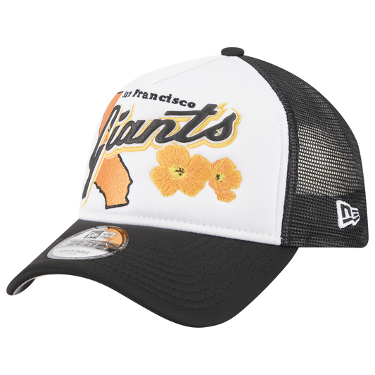 New Era Giants State Flower Cap - Men's - Black/White
