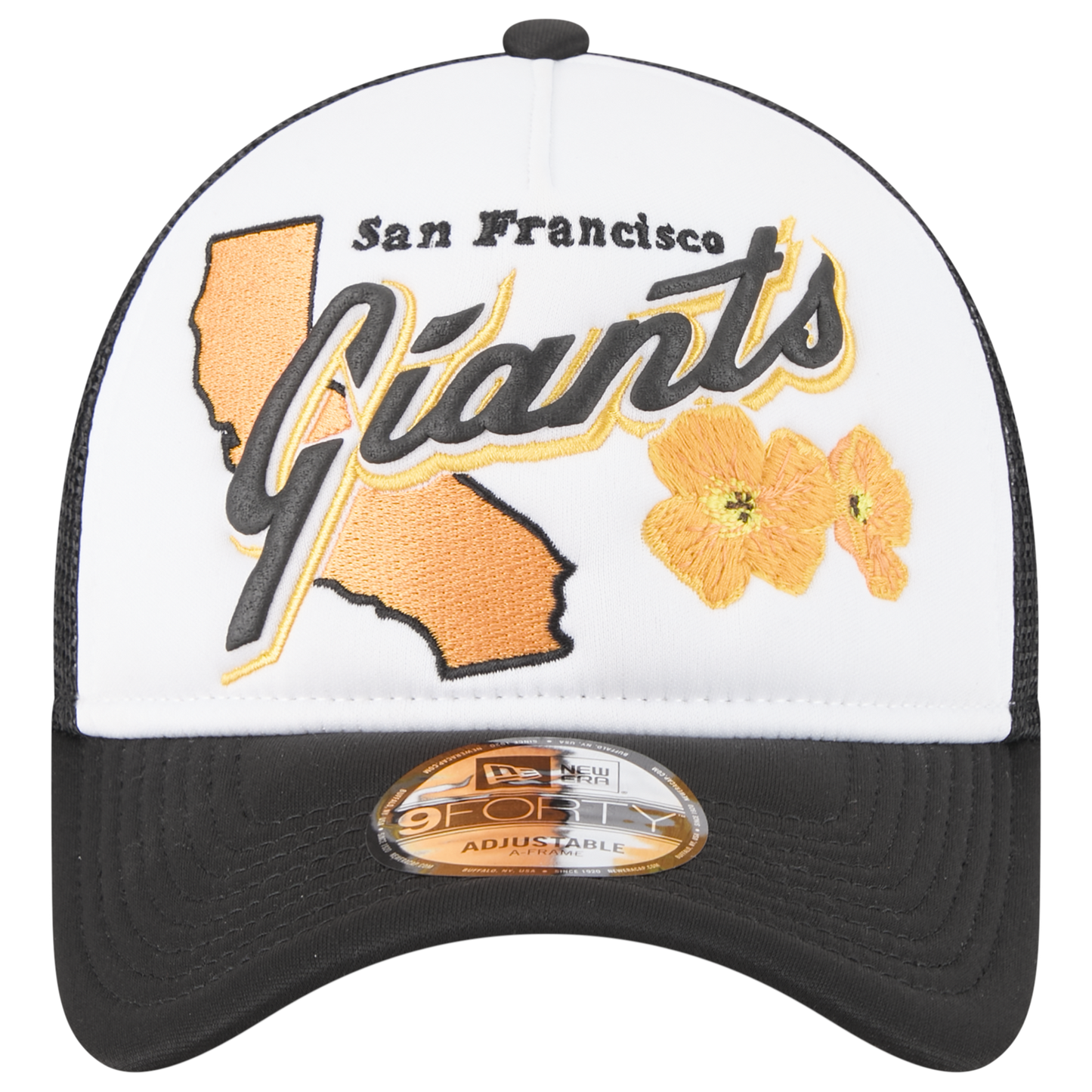 New Era Giants State Flower Cap - Men's - Black/White
