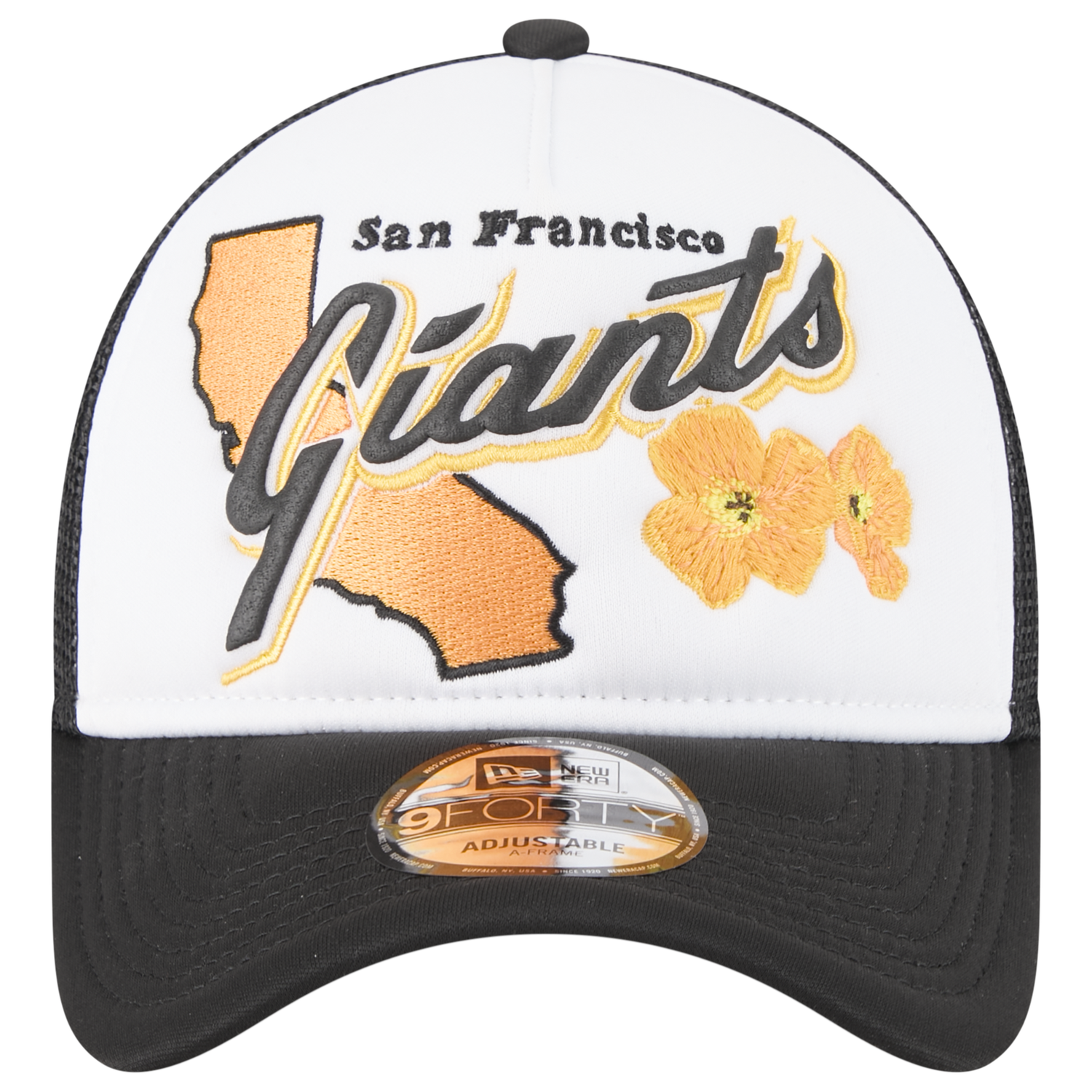 New Era Giants State Flower Cap - Men's - Black/White