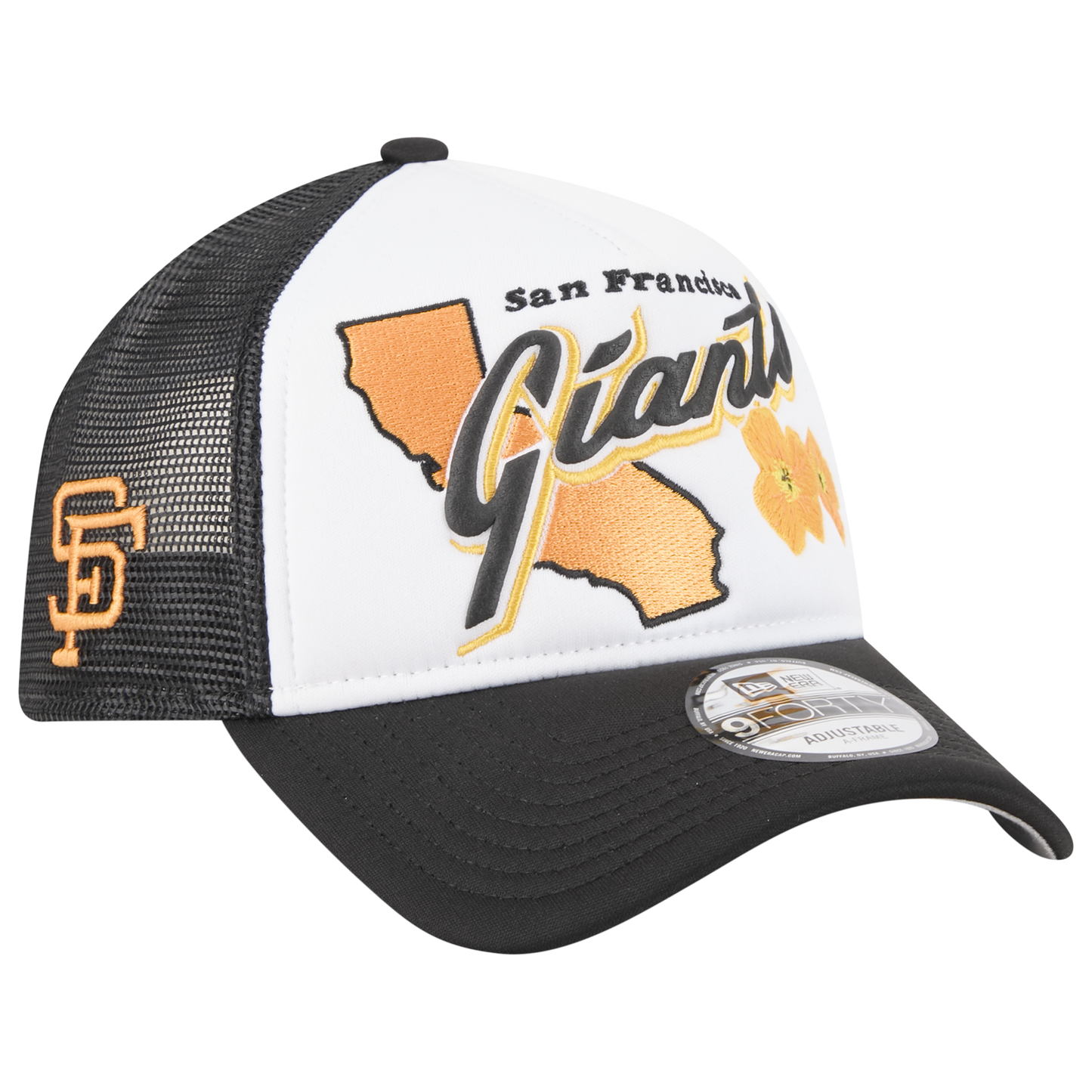New Era Giants State Flower Cap - Men's - Black/White