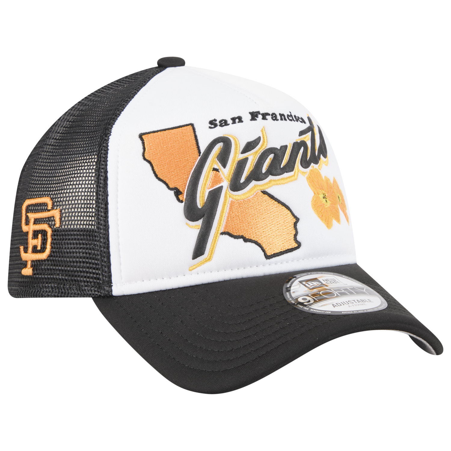 New Era Giants State Flower Cap - Men's - Black/White