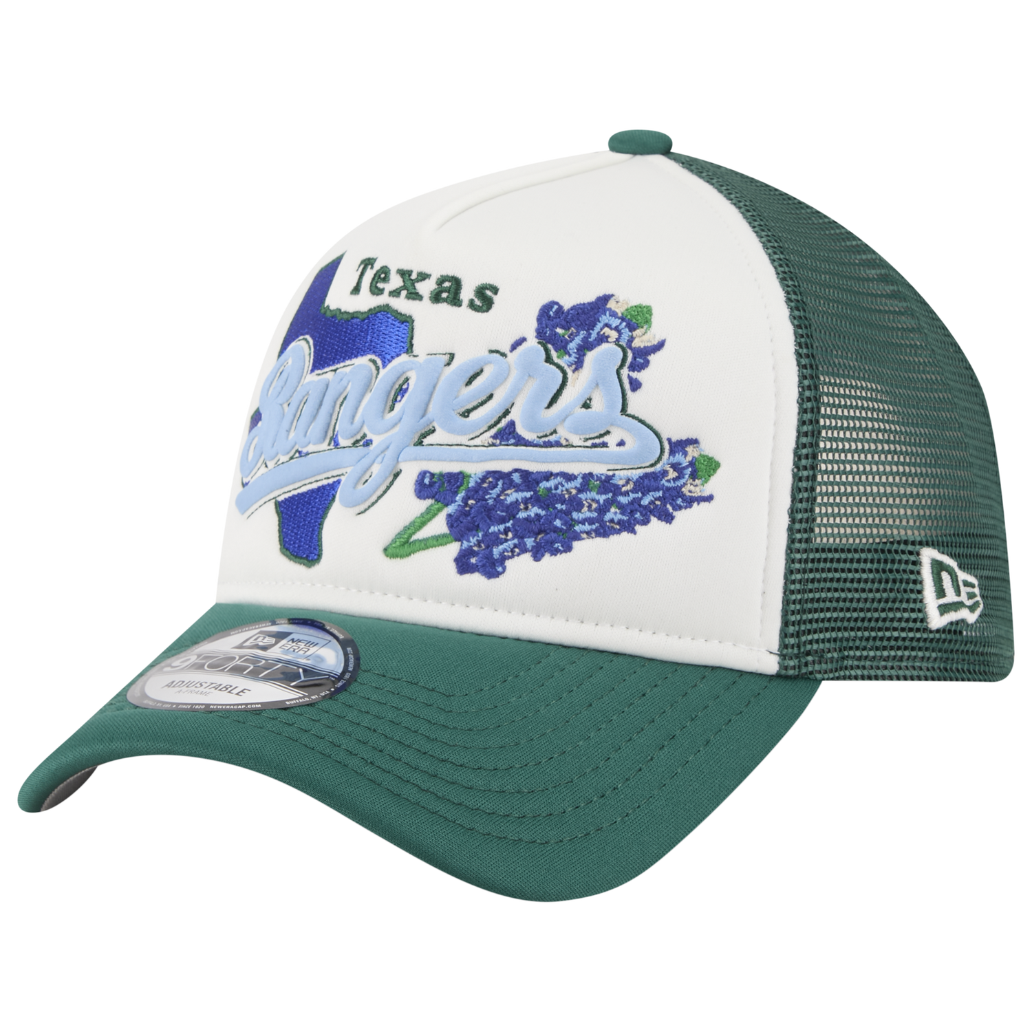 New Era Rangers State Flower Cap - Men's - White/Green