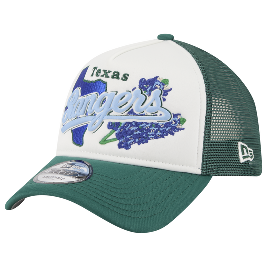New Era Rangers State Flower Cap - Men's - White/Green