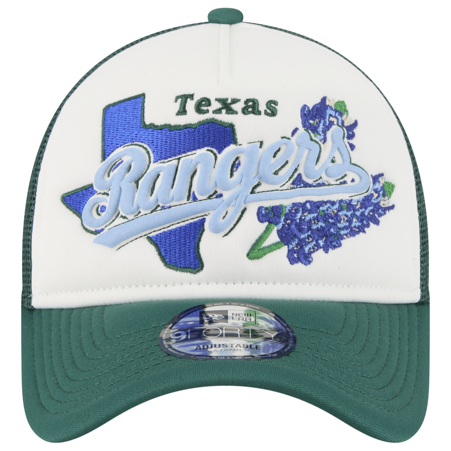 New Era Rangers State Flower Cap - Men's - White/Green