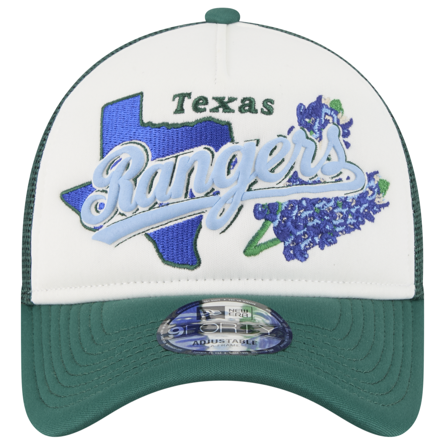 New Era Rangers State Flower Cap - Men's - White/Green
