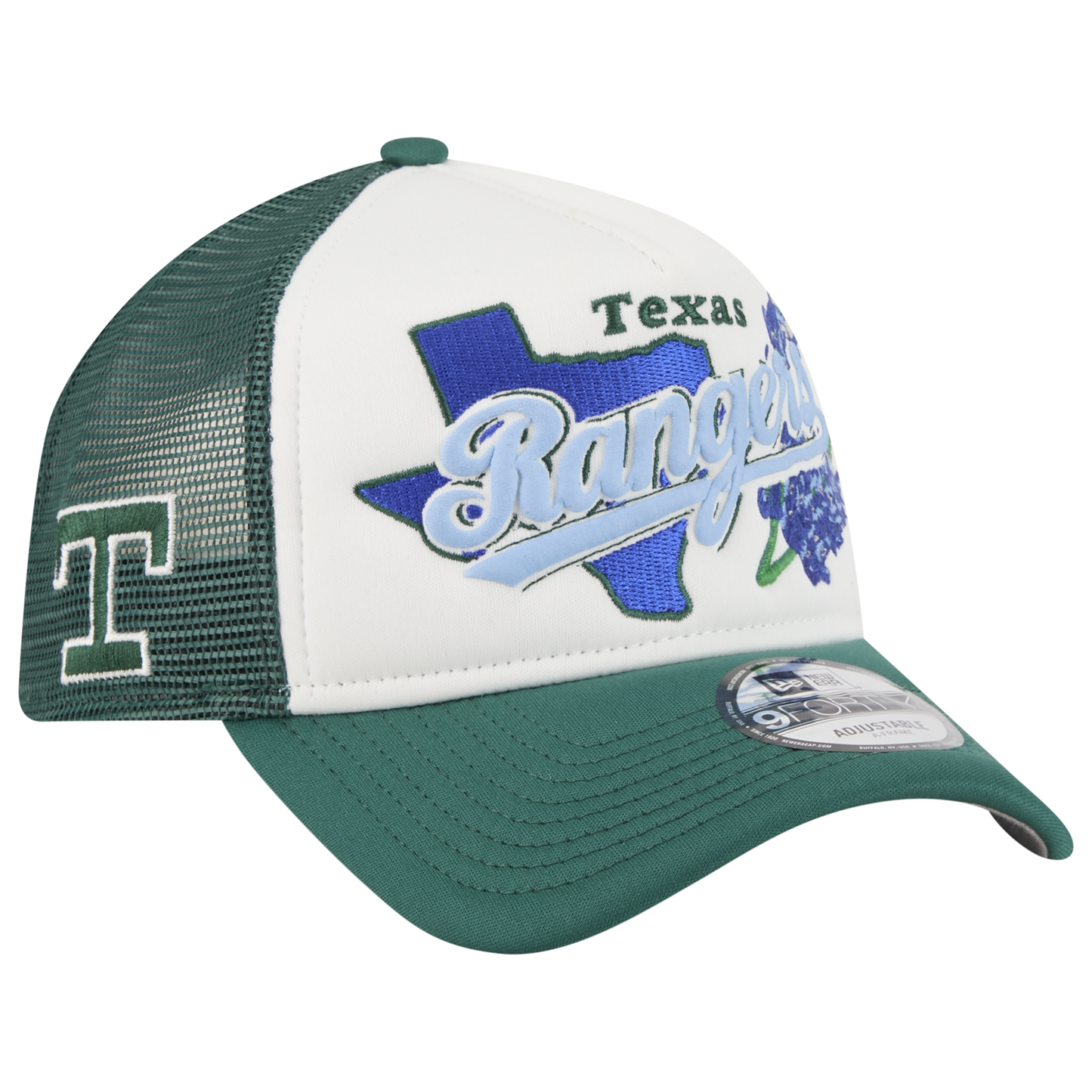 New Era Rangers State Flower Cap - Men's - White/Green