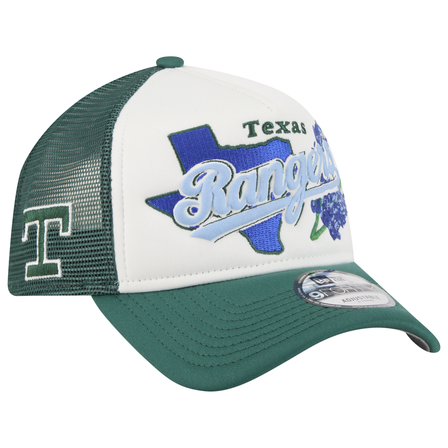New Era Rangers State Flower Cap - Men's - White/Green