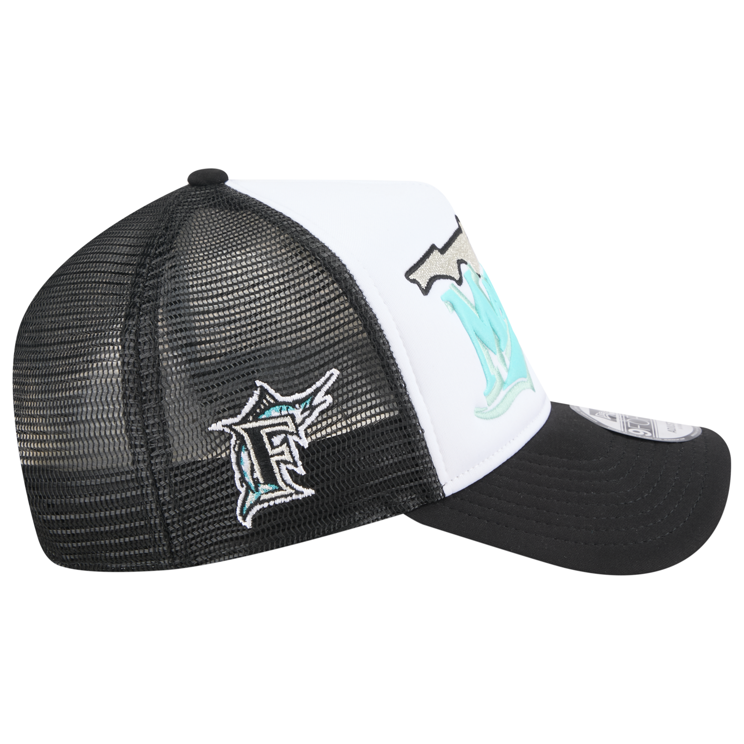 New Era Marlins State Flower Cap - Men's - Teal/White