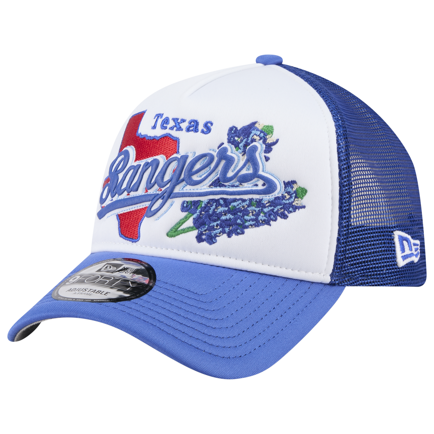 New Era Rangers State Flower Cap - Men's - White/Navy