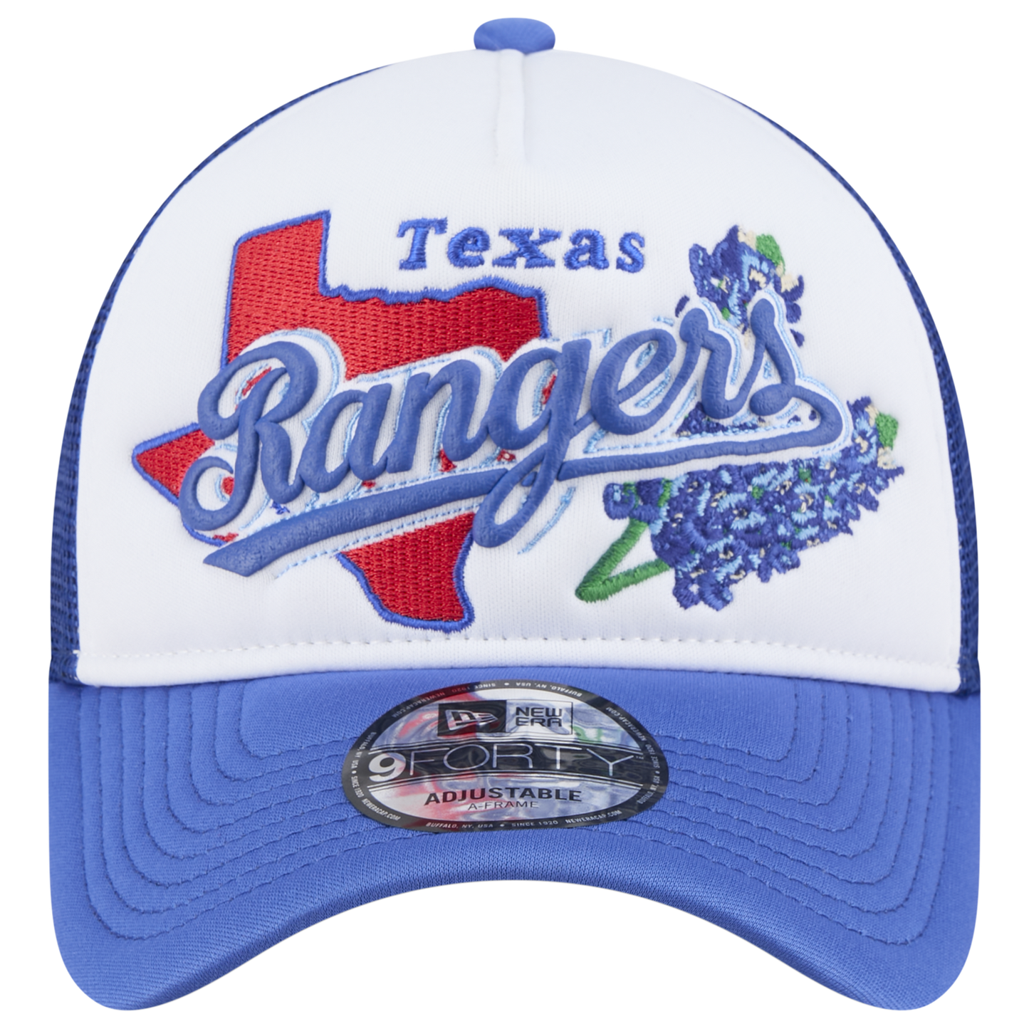 New Era Rangers State Flower Cap - Men's - White/Navy