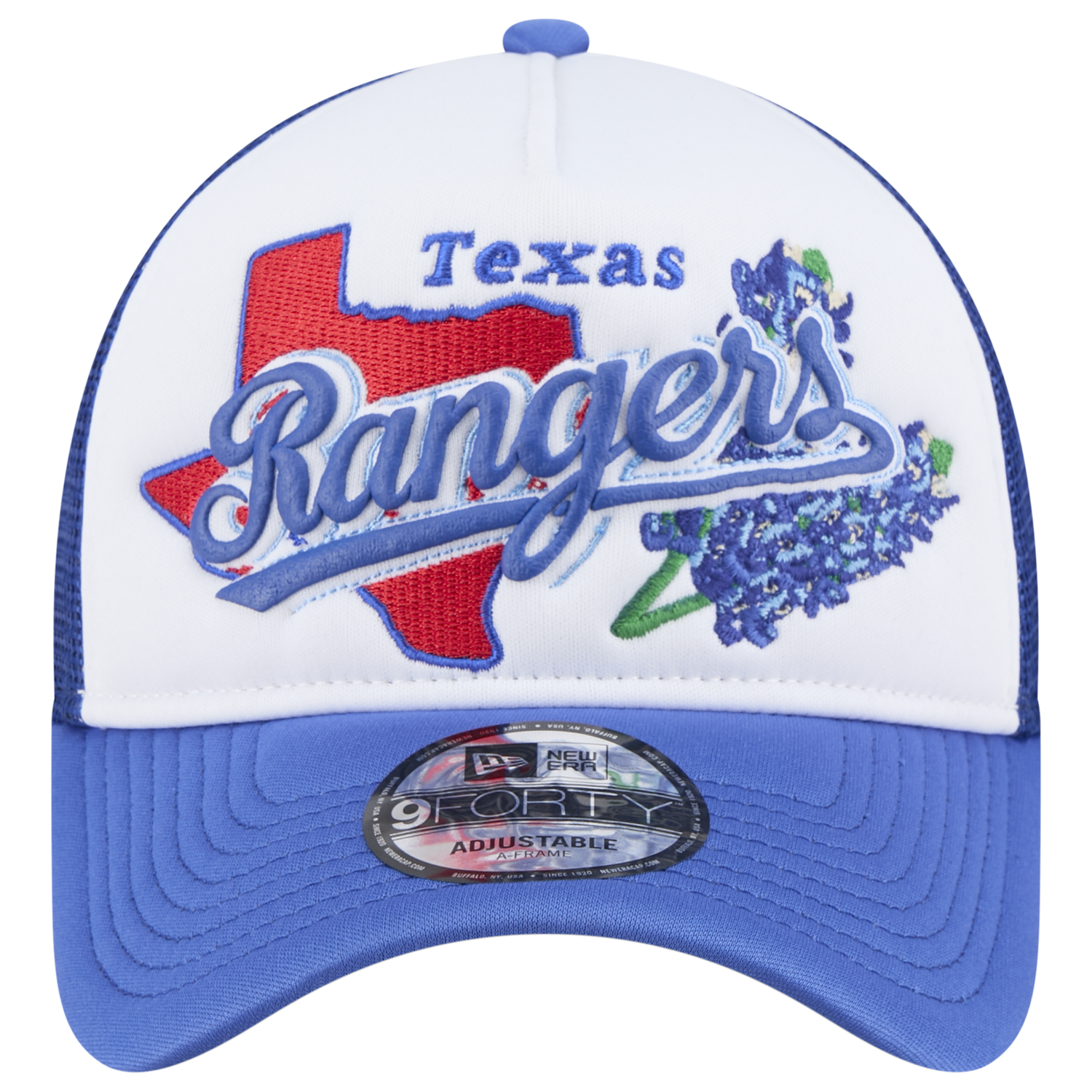 New Era Rangers State Flower Cap - Men's - White/Navy