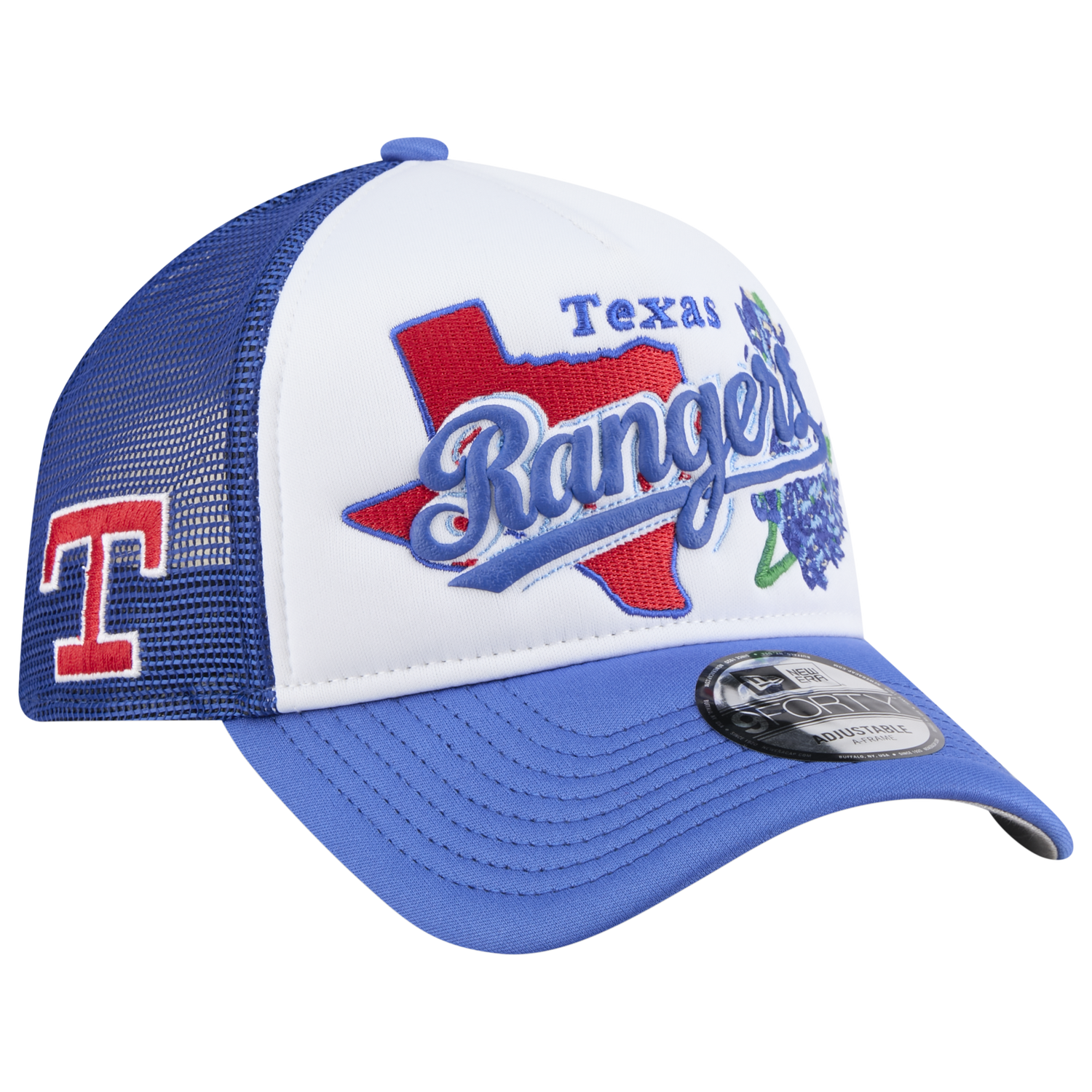 New Era Rangers State Flower Cap - Men's - White/Navy