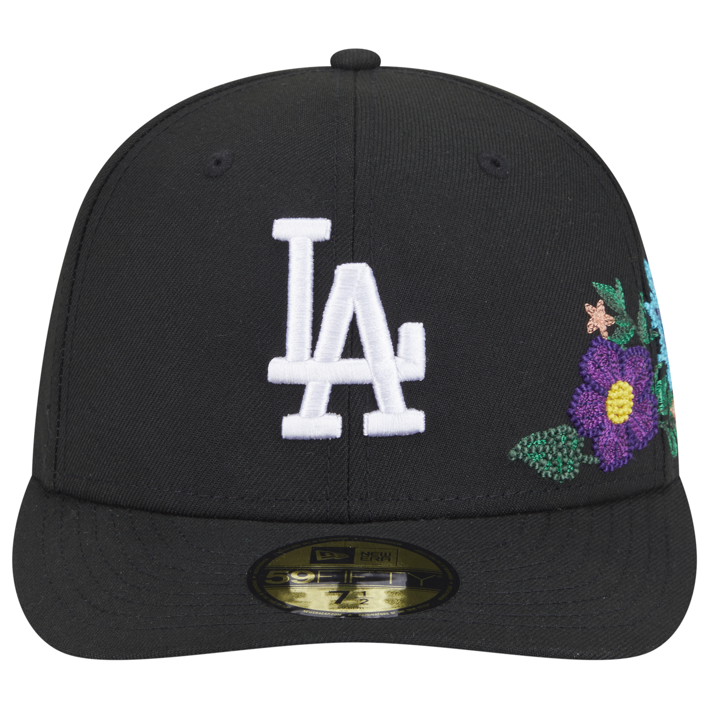 New Era Dodgers Tonal Florals Cap - Men's - Black/Black