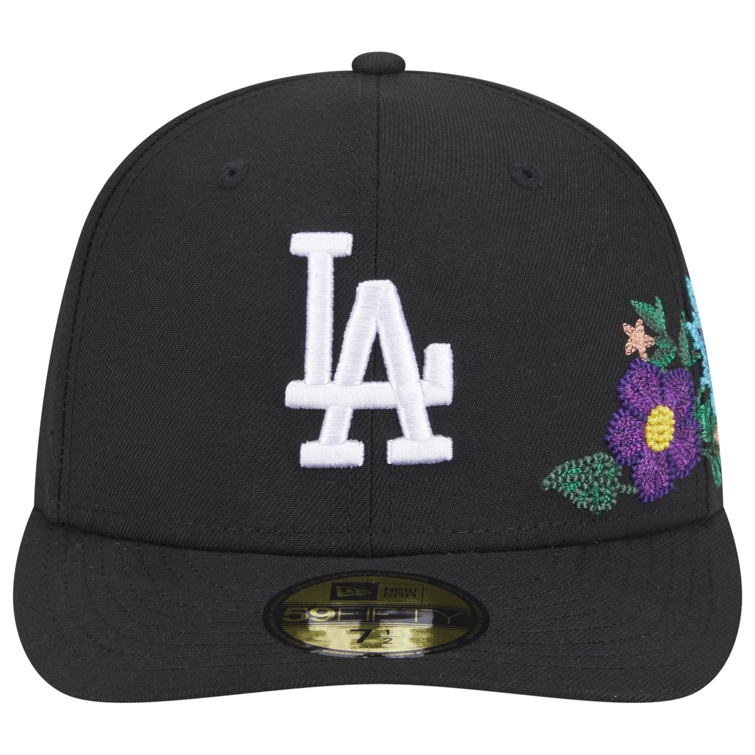 New Era Dodgers Tonal Florals Cap - Men's - Black/Black