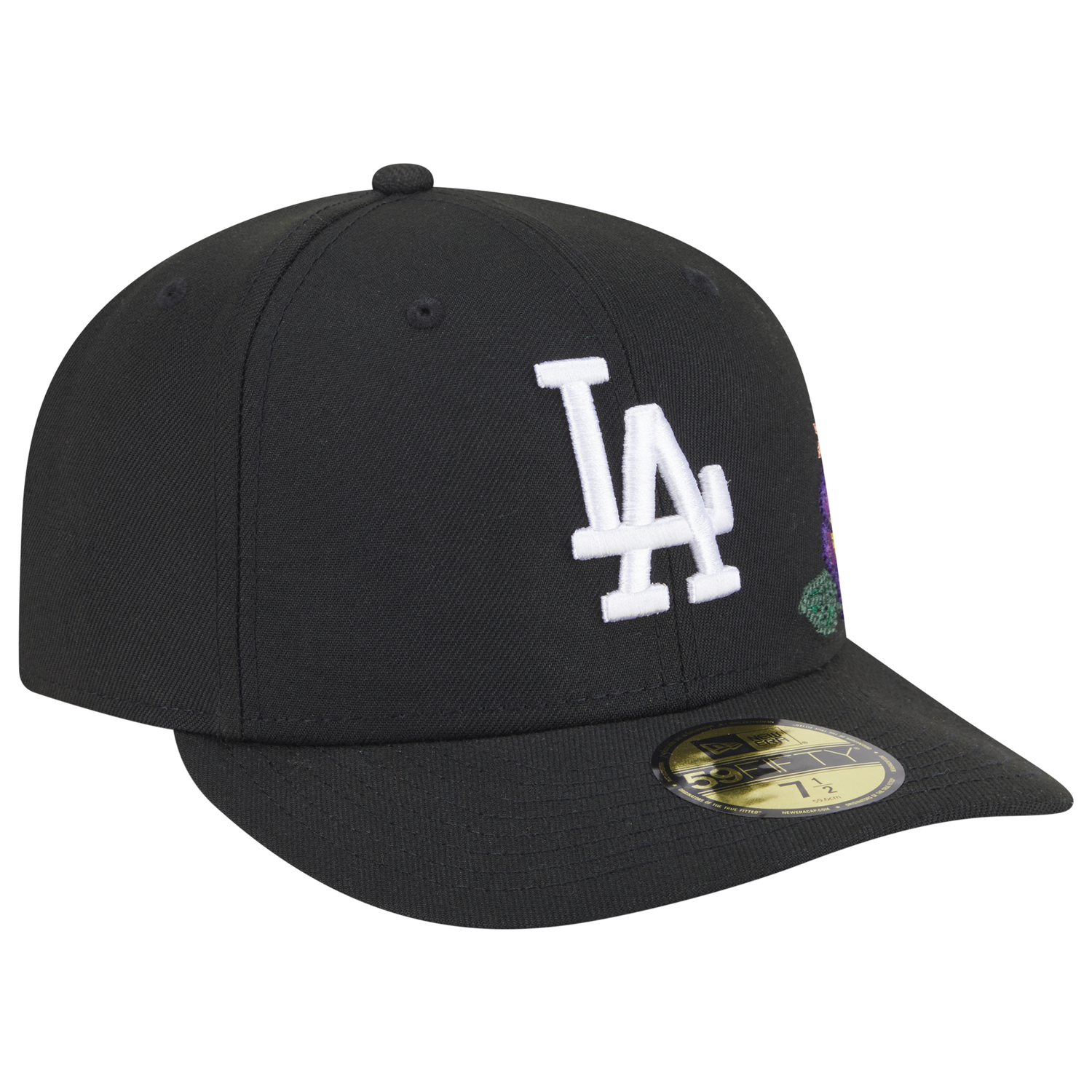New Era Dodgers Tonal Florals Cap - Men's - Black/Black