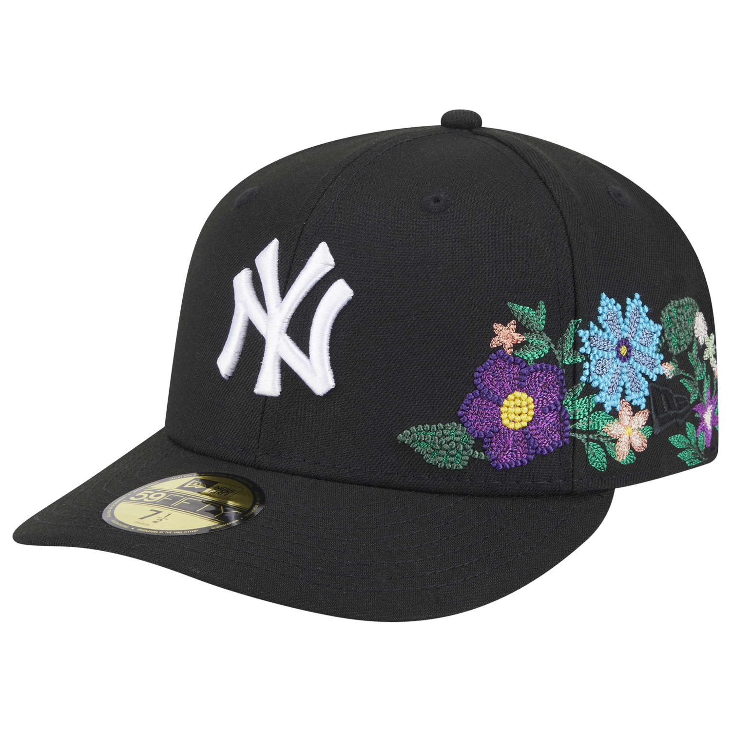 New Era Yankees Tonal Florals Cap - Men's - Black/Black