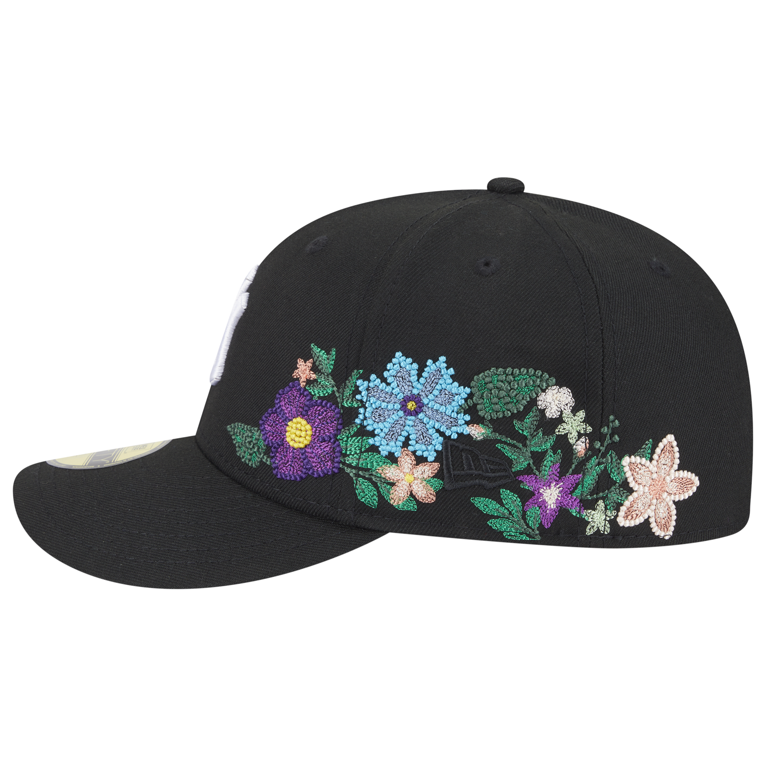 New Era Yankees Tonal Florals Cap - Men's - Black/Black