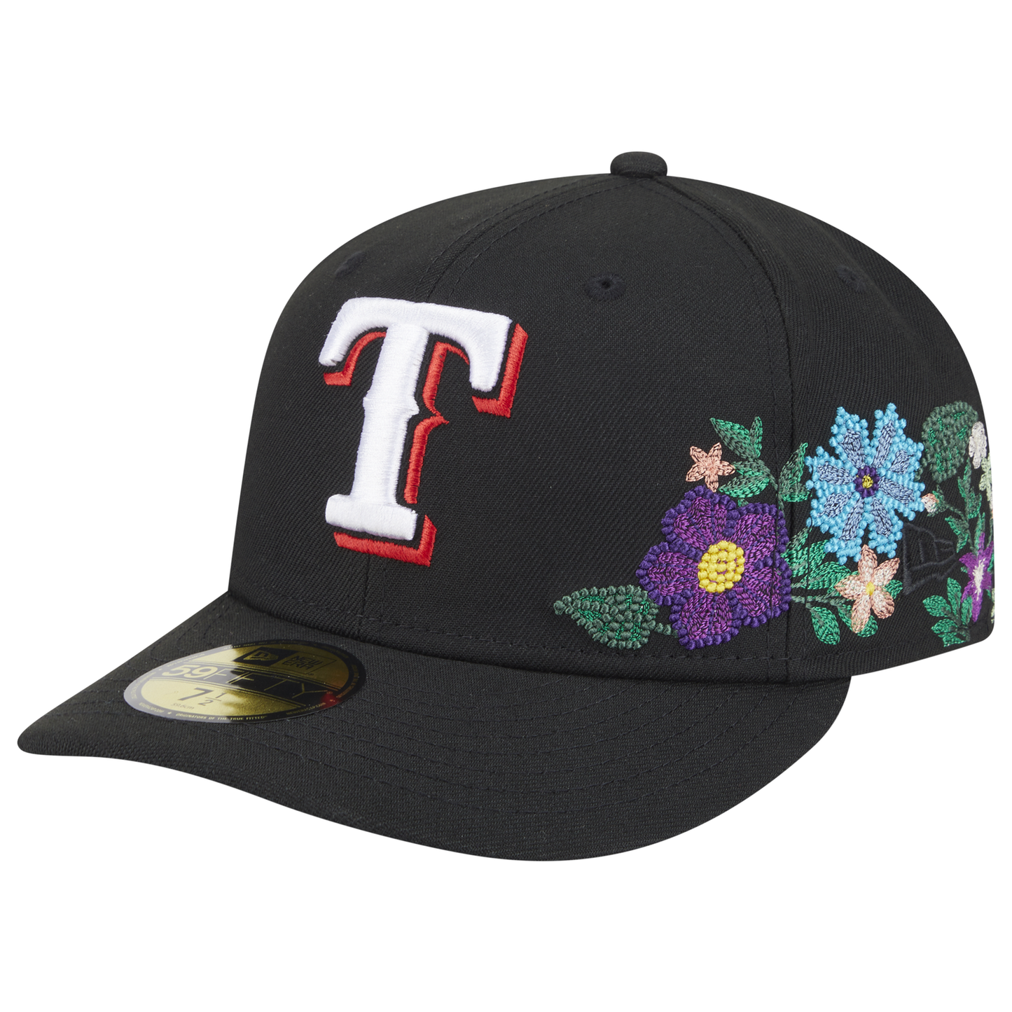 New Era Rangers Tonal Florals Cap - Men's - Black/Black