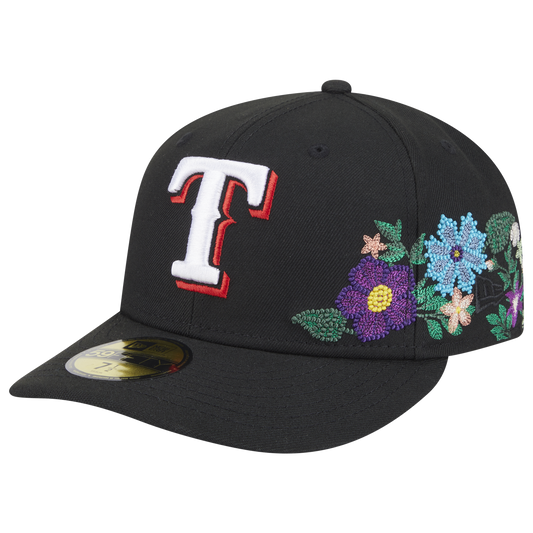 New Era Rangers Tonal Florals Cap - Men's - Black/Black