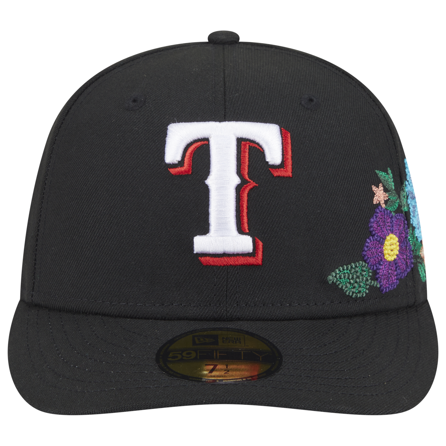 New Era Rangers Tonal Florals Cap - Men's - Black/Black
