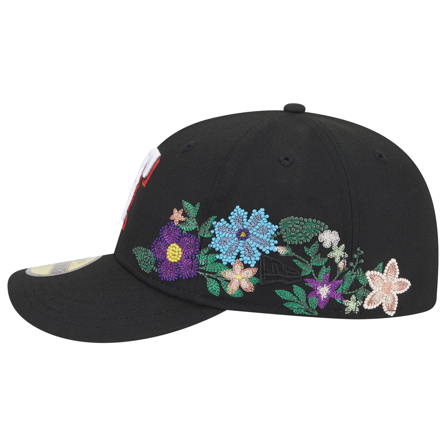New Era Rangers Tonal Florals Cap - Men's - Black/Black