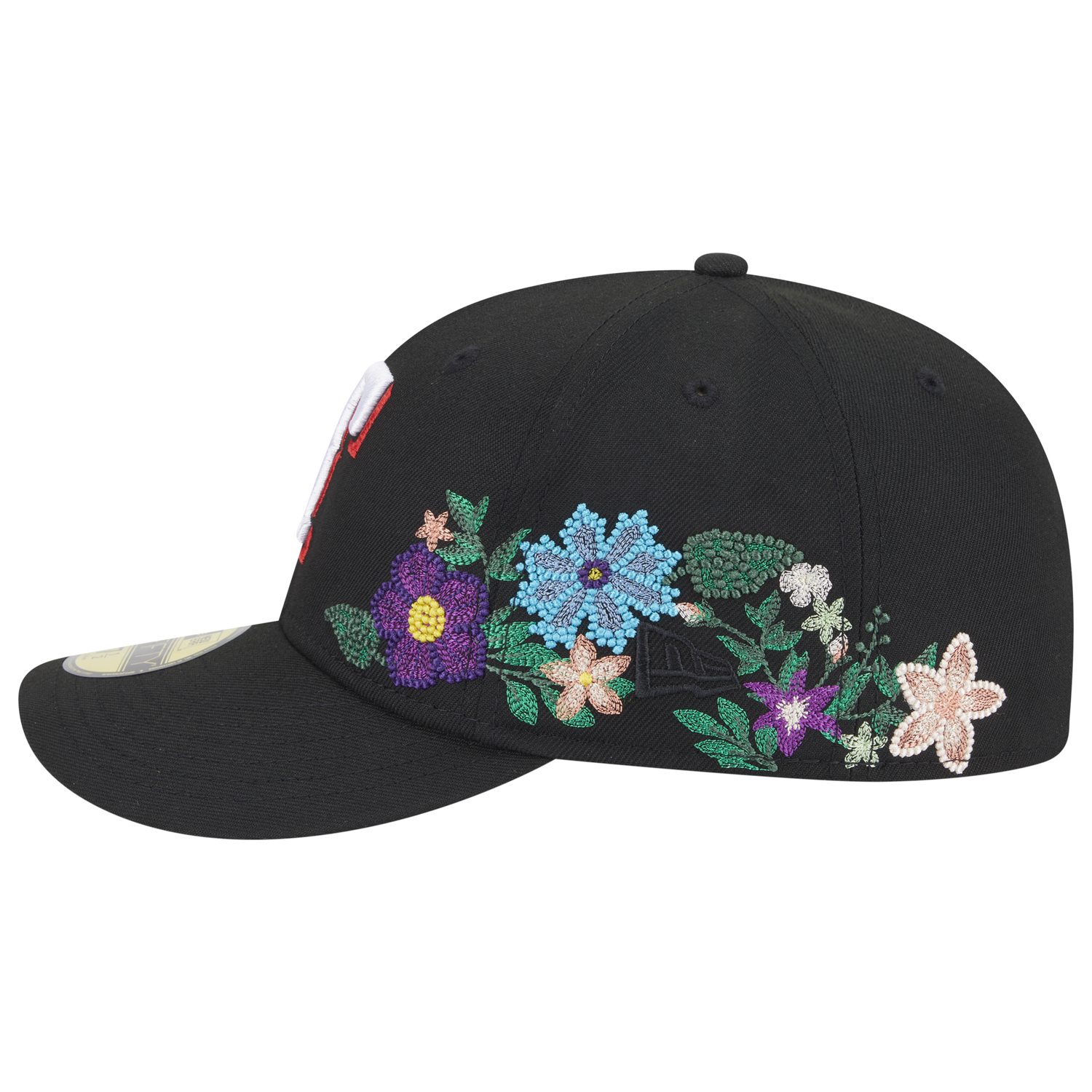 New Era Rangers Tonal Florals Cap - Men's - Black/Black