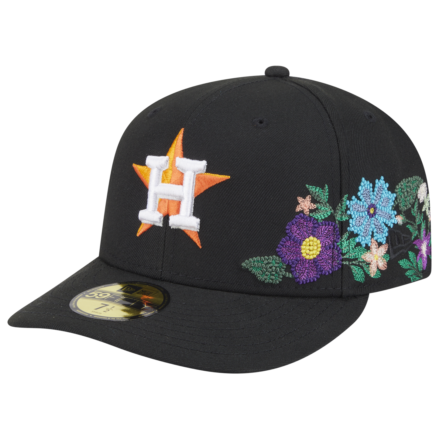 New Era Astros Tonal Florals Cap - Men's - Black/Black