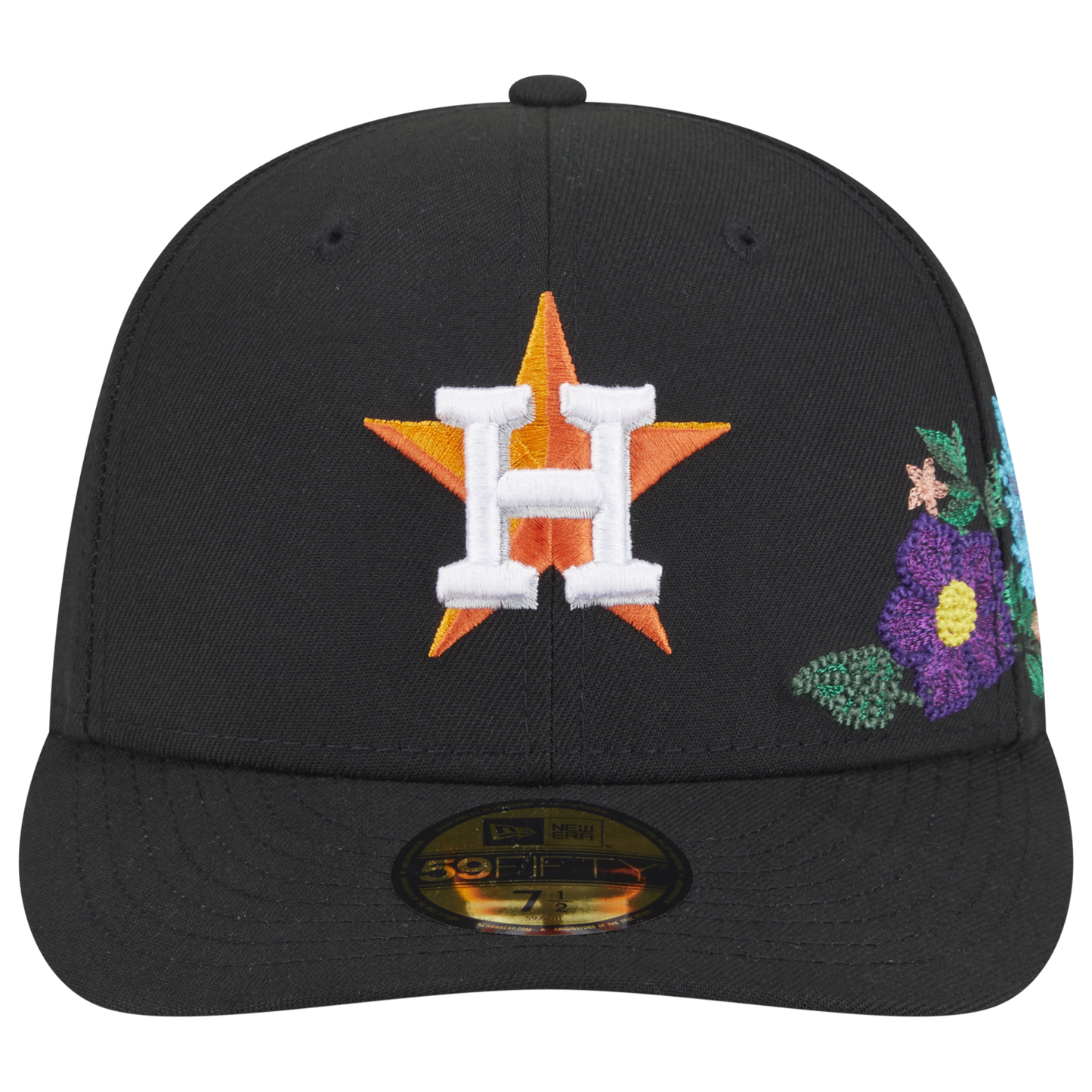 New Era Astros Tonal Florals Cap - Men's - Black/Black