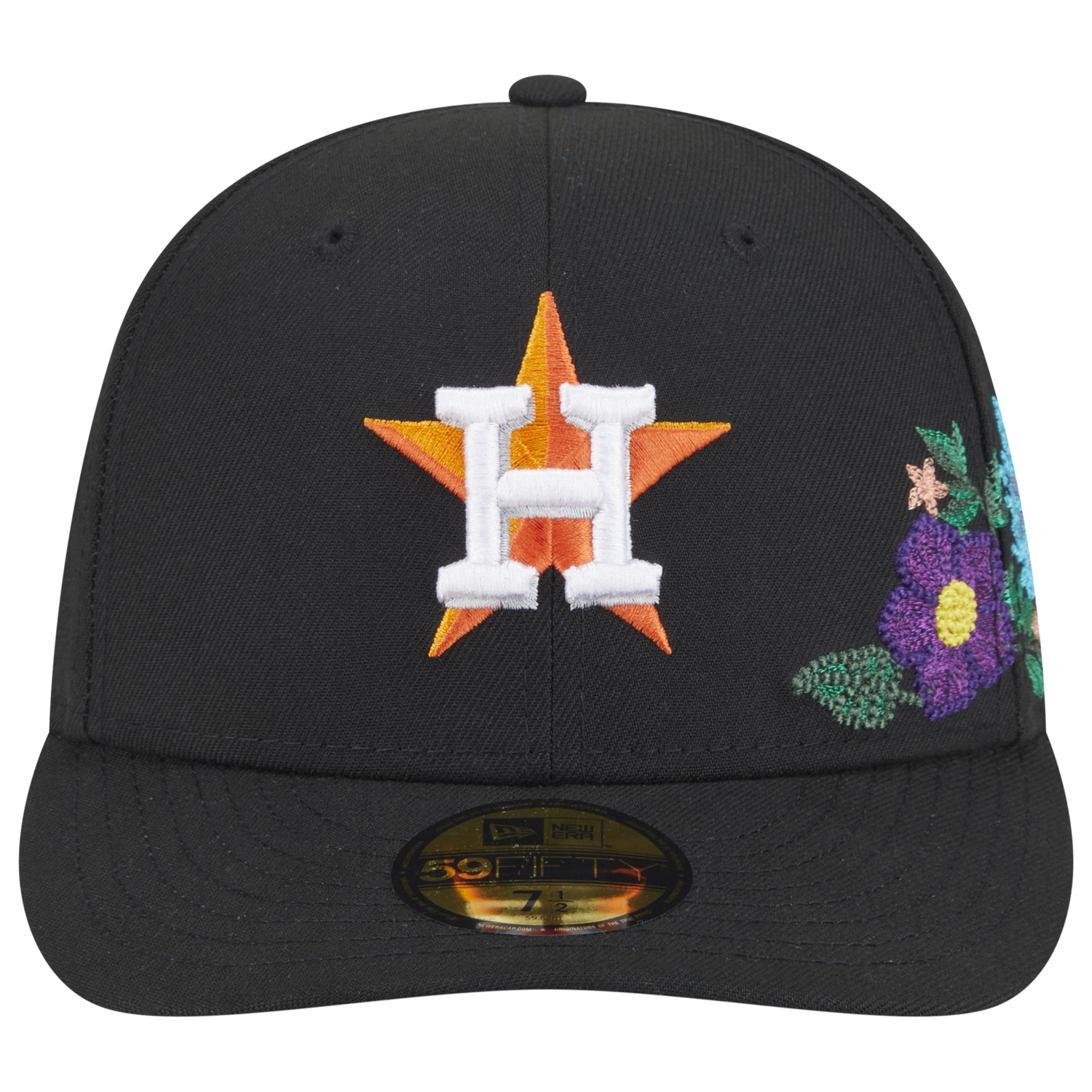 New Era Astros Tonal Florals Cap - Men's - Black/Black
