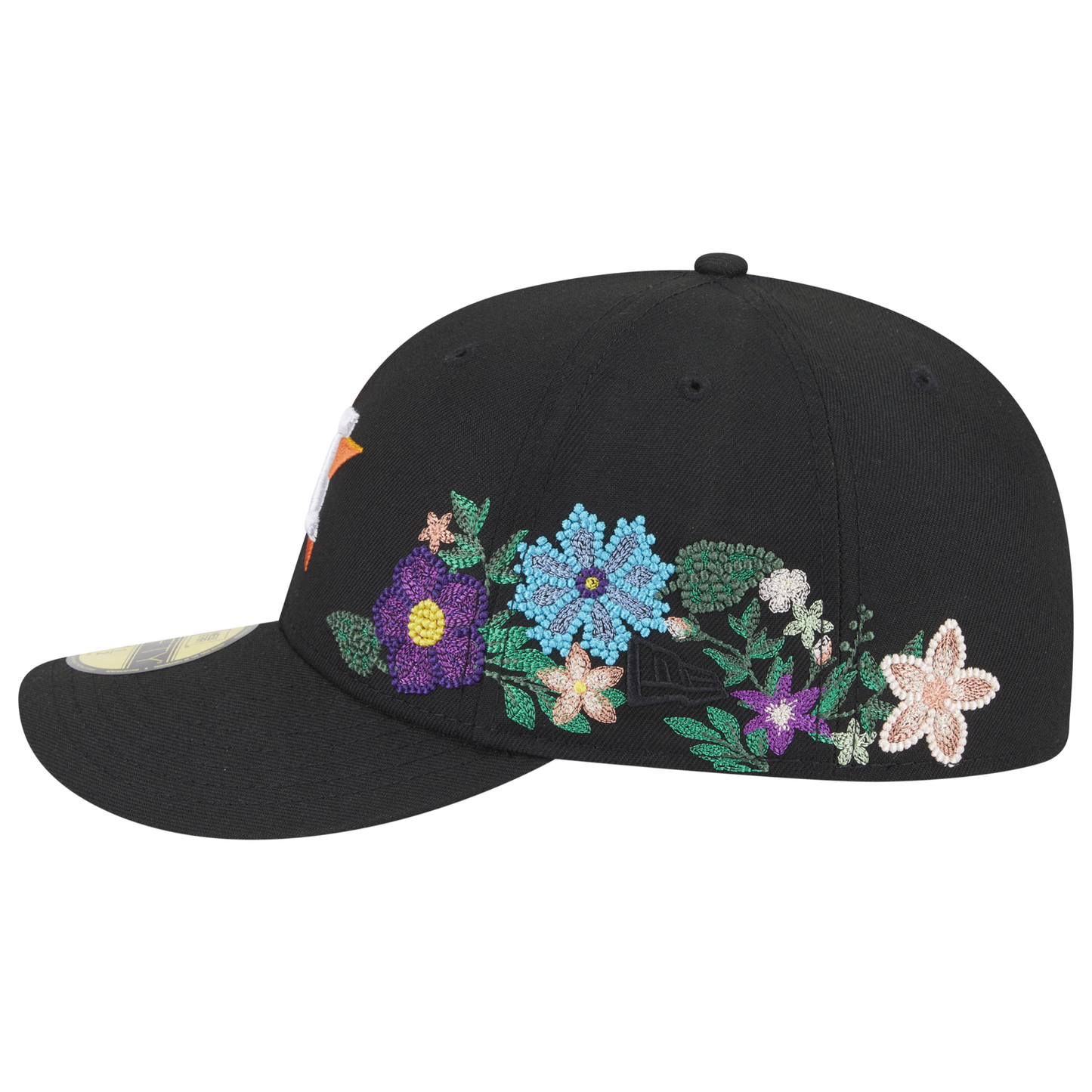 New Era Astros Tonal Florals Cap - Men's - Black/Black