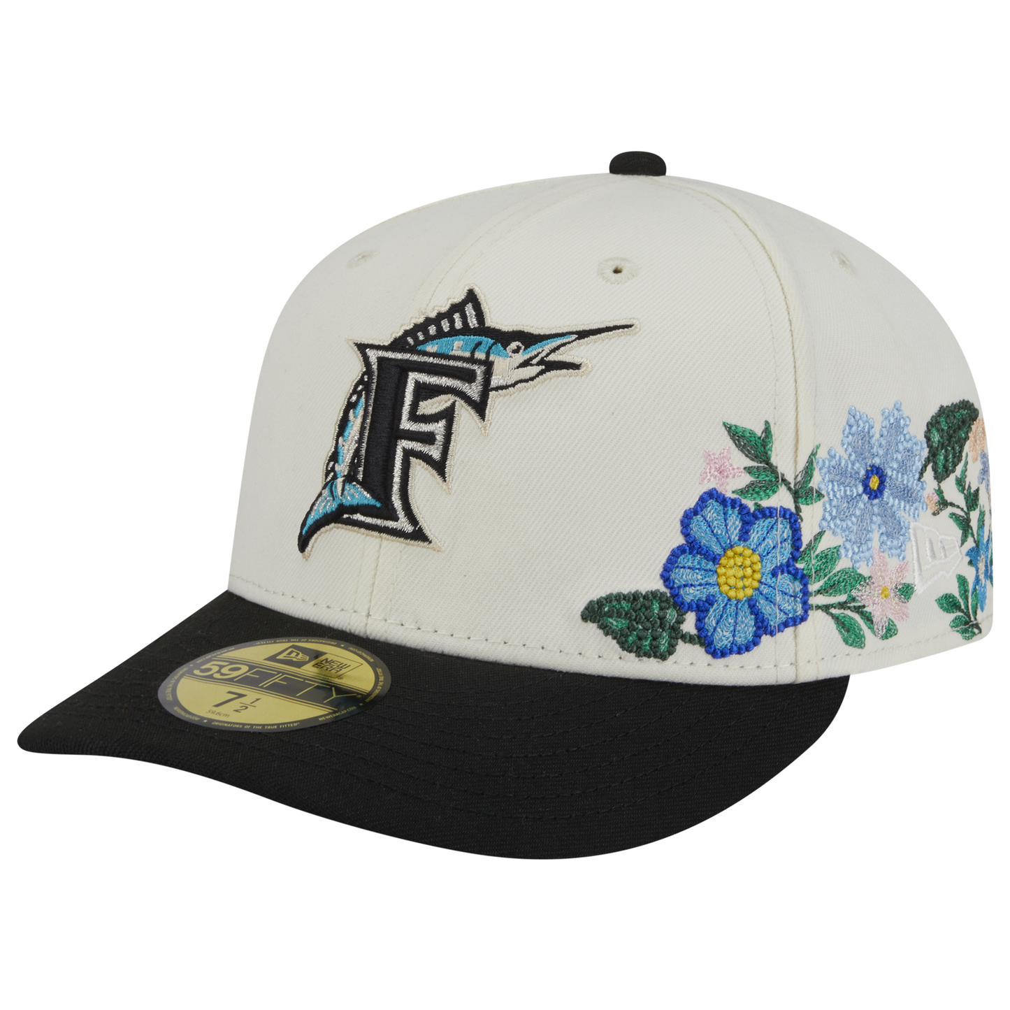 New Era Marlins Tonal Florals Cap - Men's - Teal/White