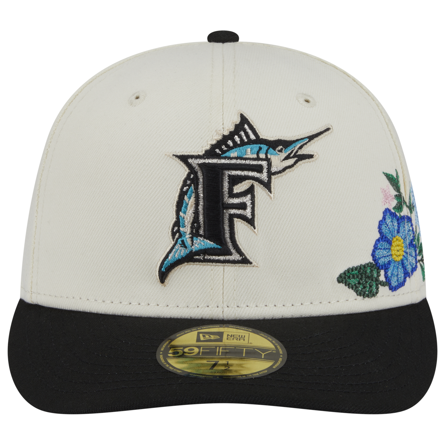 New Era Marlins Tonal Florals Cap - Men's - Teal/White