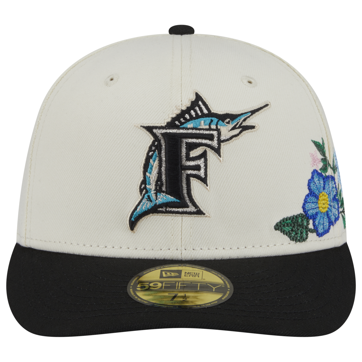 New Era Marlins Tonal Florals Cap - Men's - Teal/White