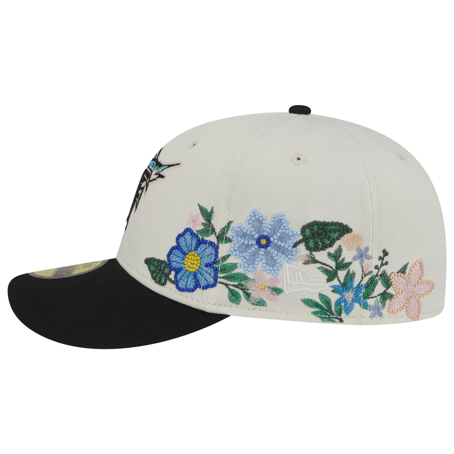 New Era Marlins Tonal Florals Cap - Men's - Teal/White