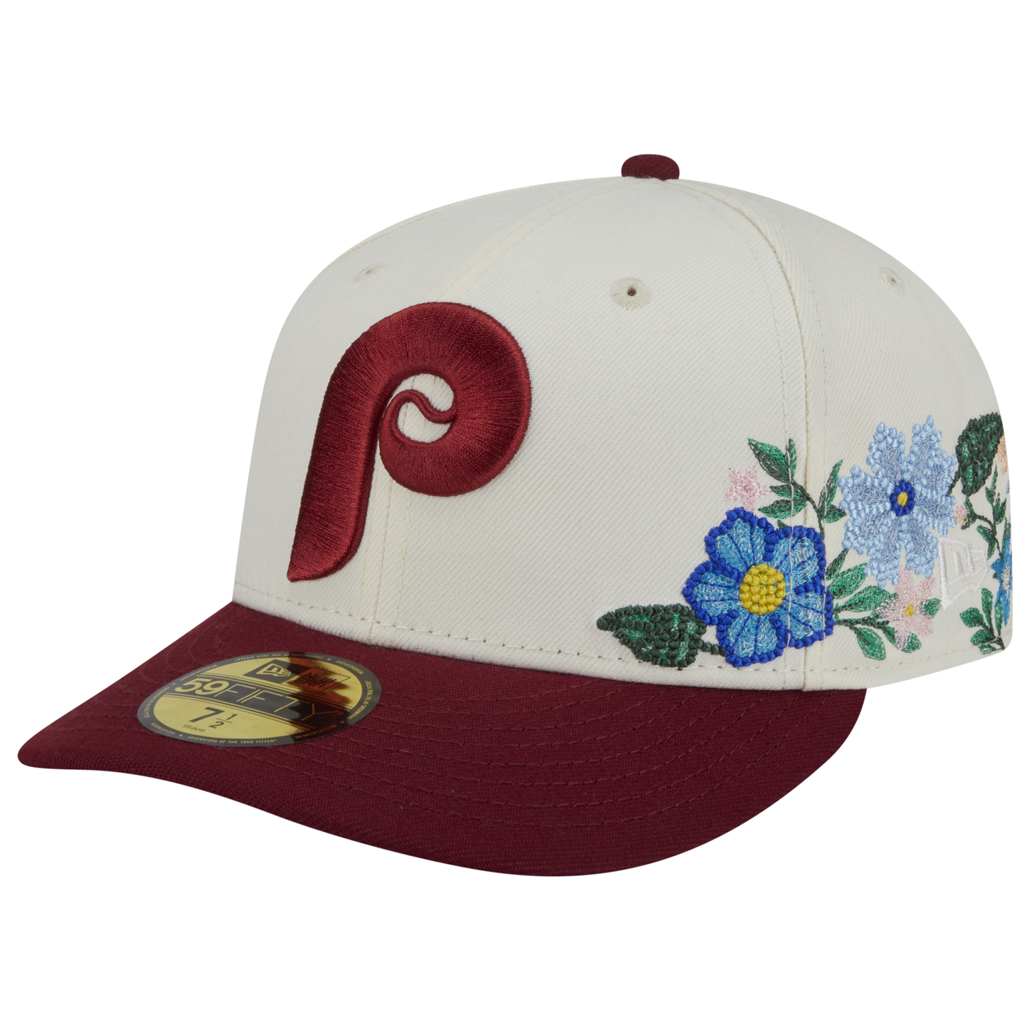 New Era Phillies Tonal Florals Cap - Men's - White/Red