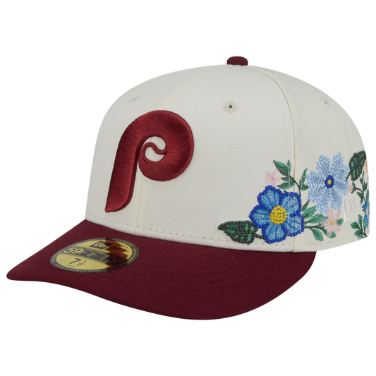 New Era Phillies Tonal Florals Cap - Men's - White/Red
