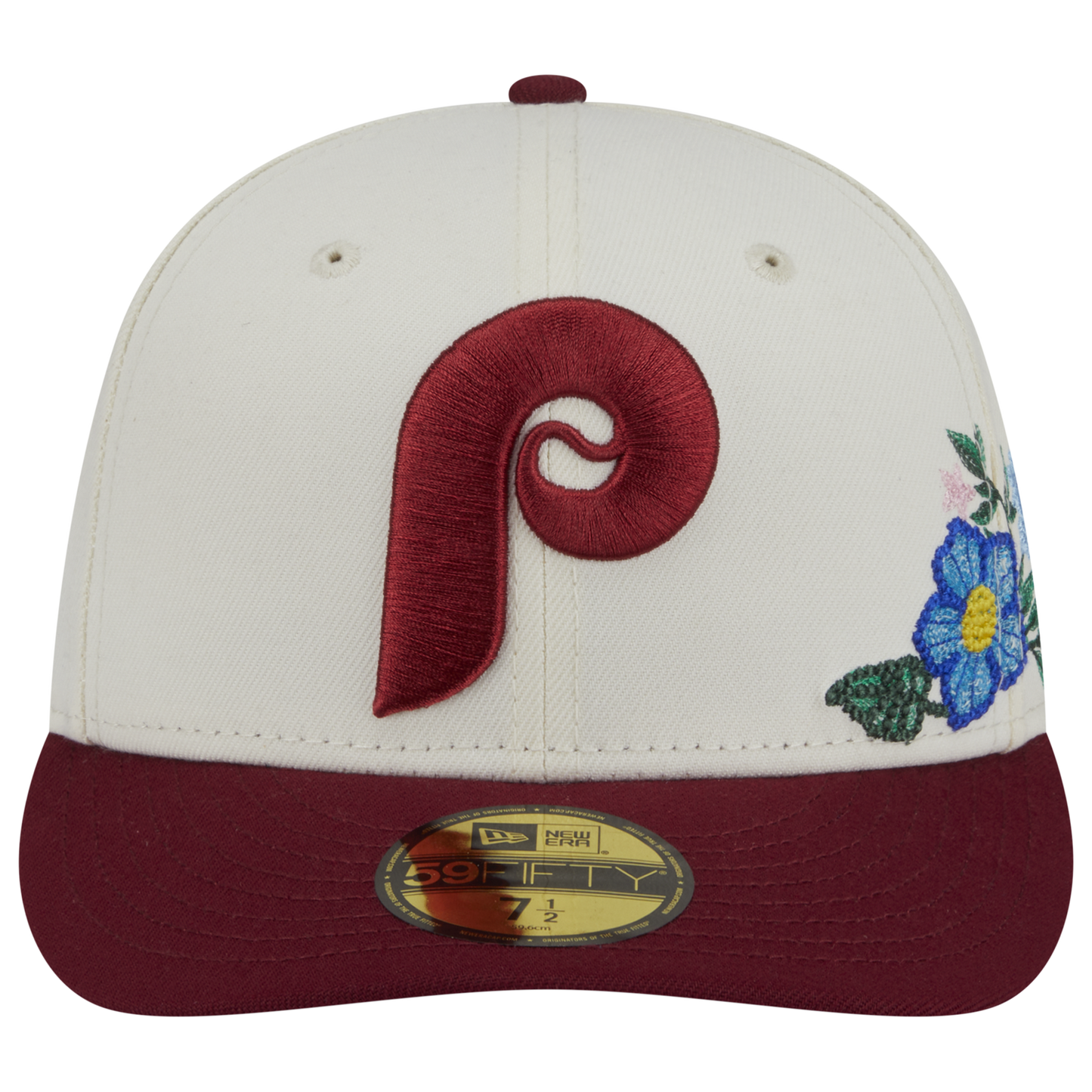 New Era Phillies Tonal Florals Cap - Men's - White/Red