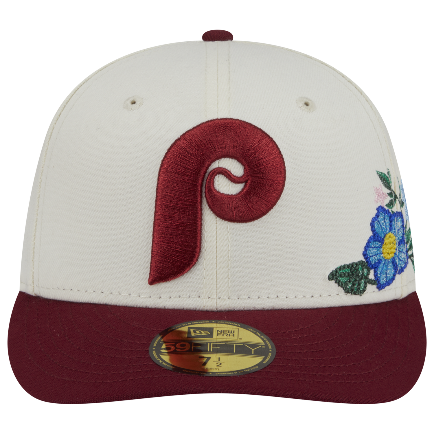 New Era Phillies Tonal Florals Cap - Men's - White/Red