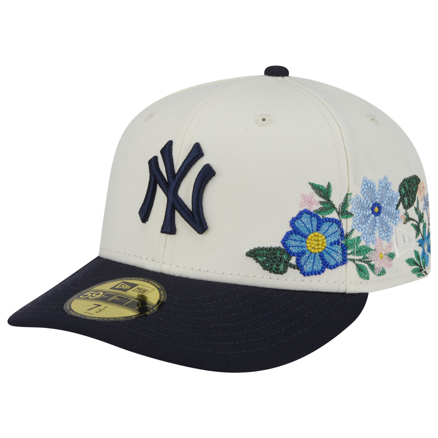 New Era Yankees Tonal Florals Cap - Men's - White/Navy