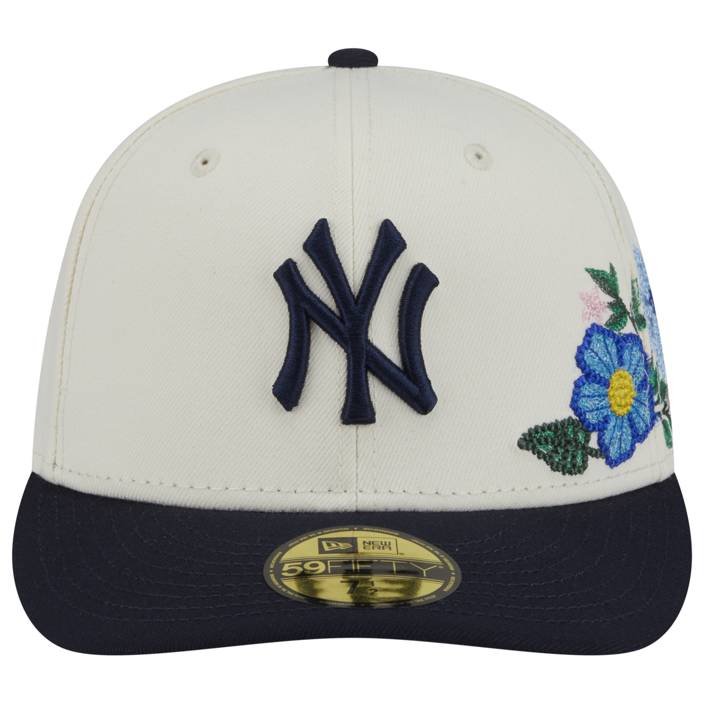 New Era Yankees Tonal Florals Cap - Men's - White/Navy
