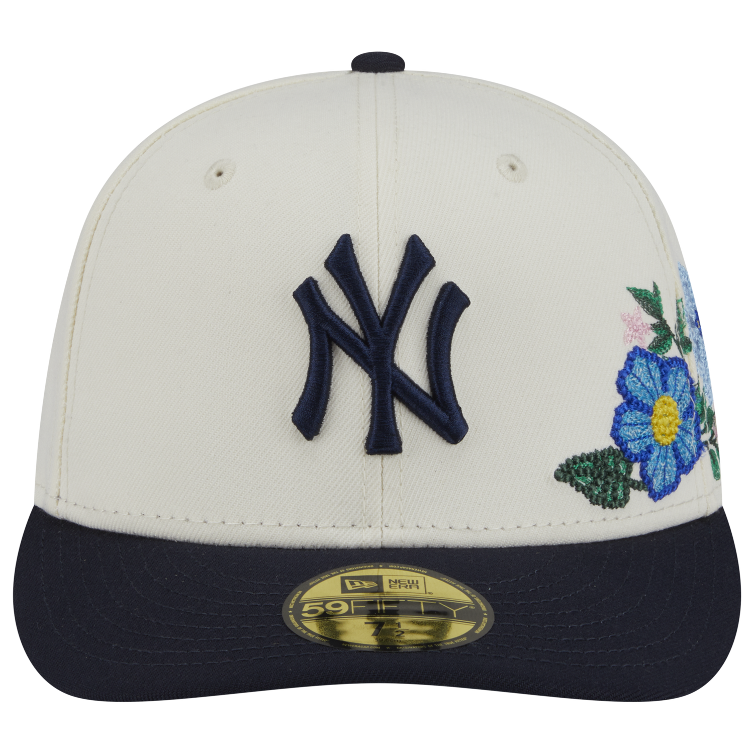 New Era Yankees Tonal Florals Cap - Men's - White/Navy