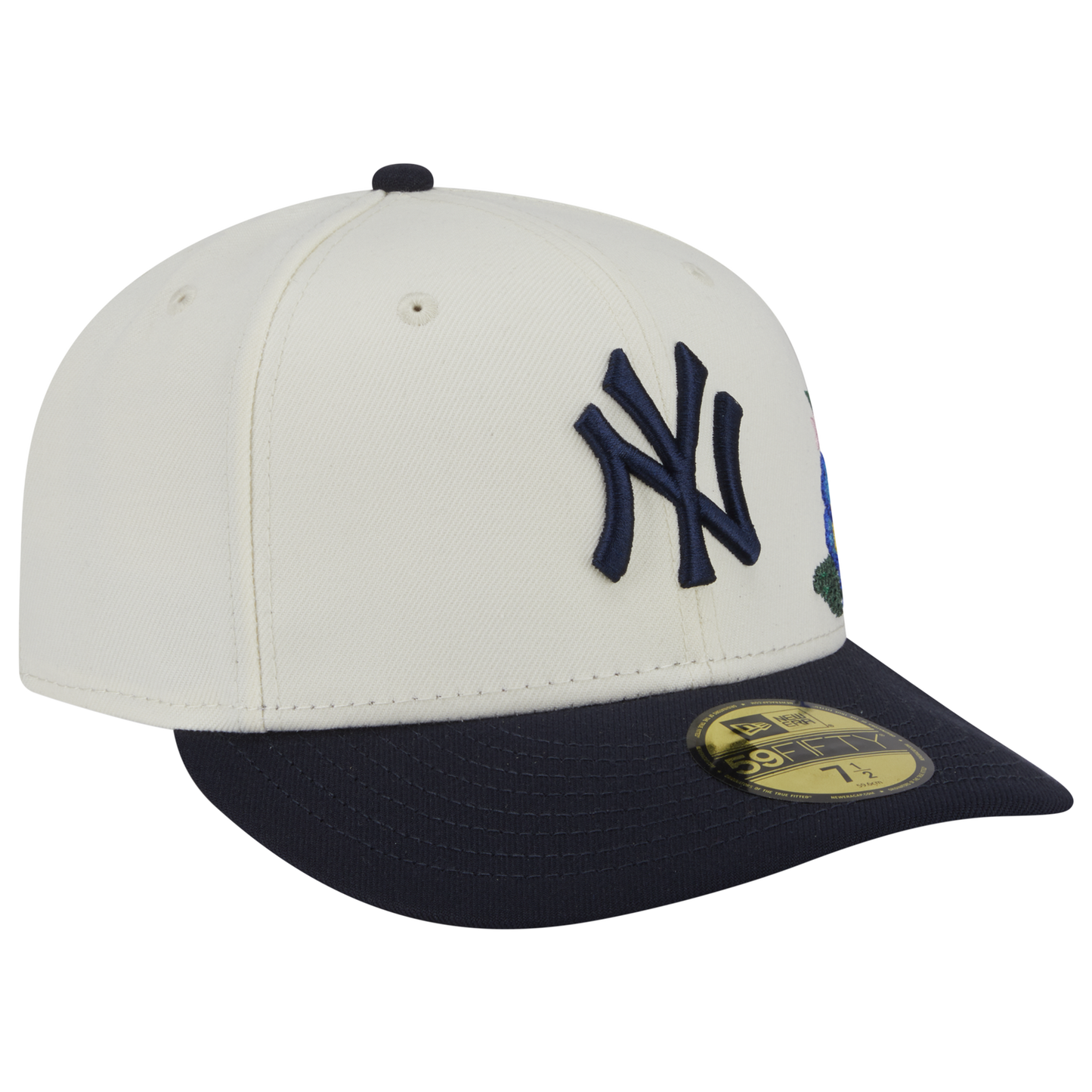 New Era Yankees Tonal Florals Cap - Men's - White/Navy