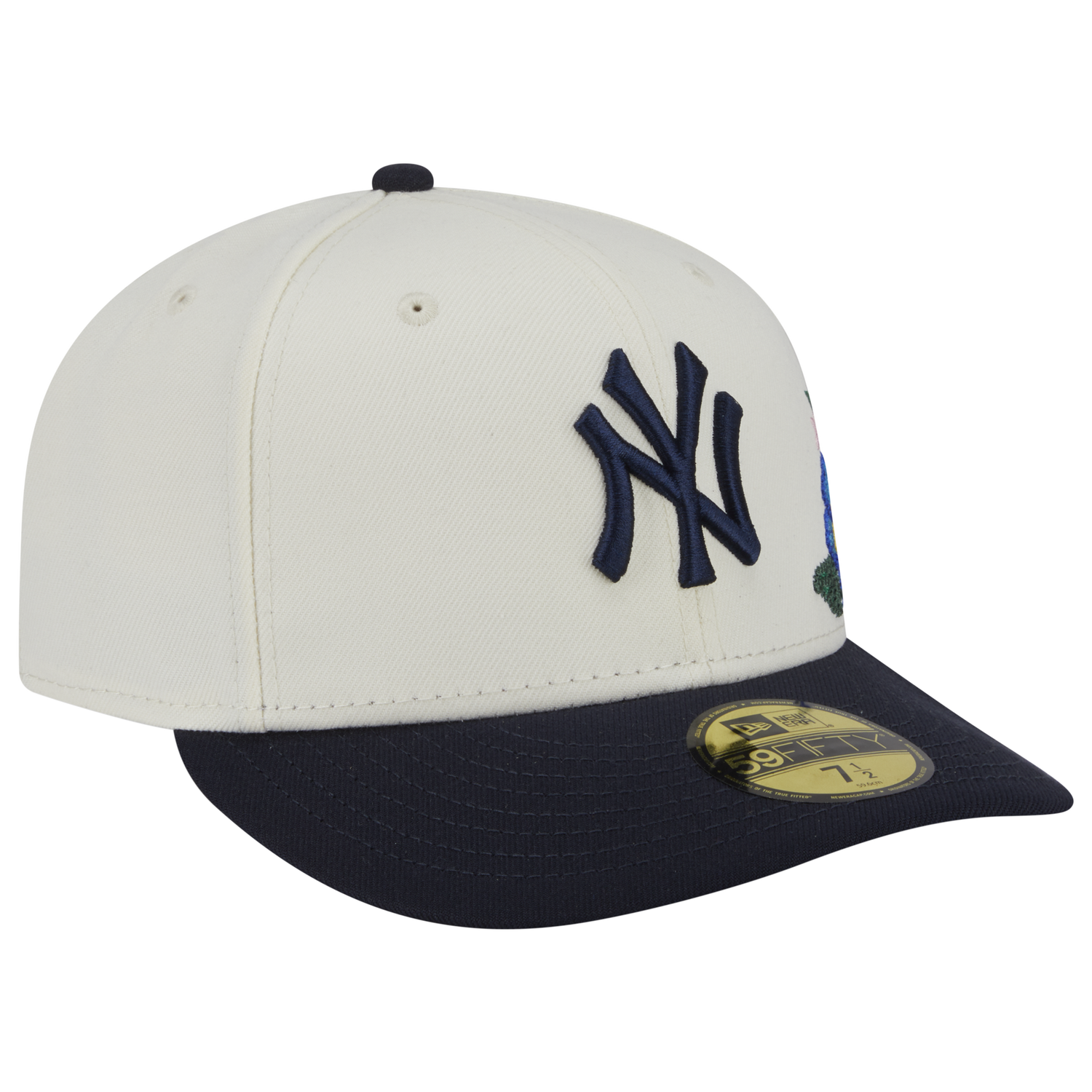 New Era Yankees Tonal Florals Cap - Men's - White/Navy