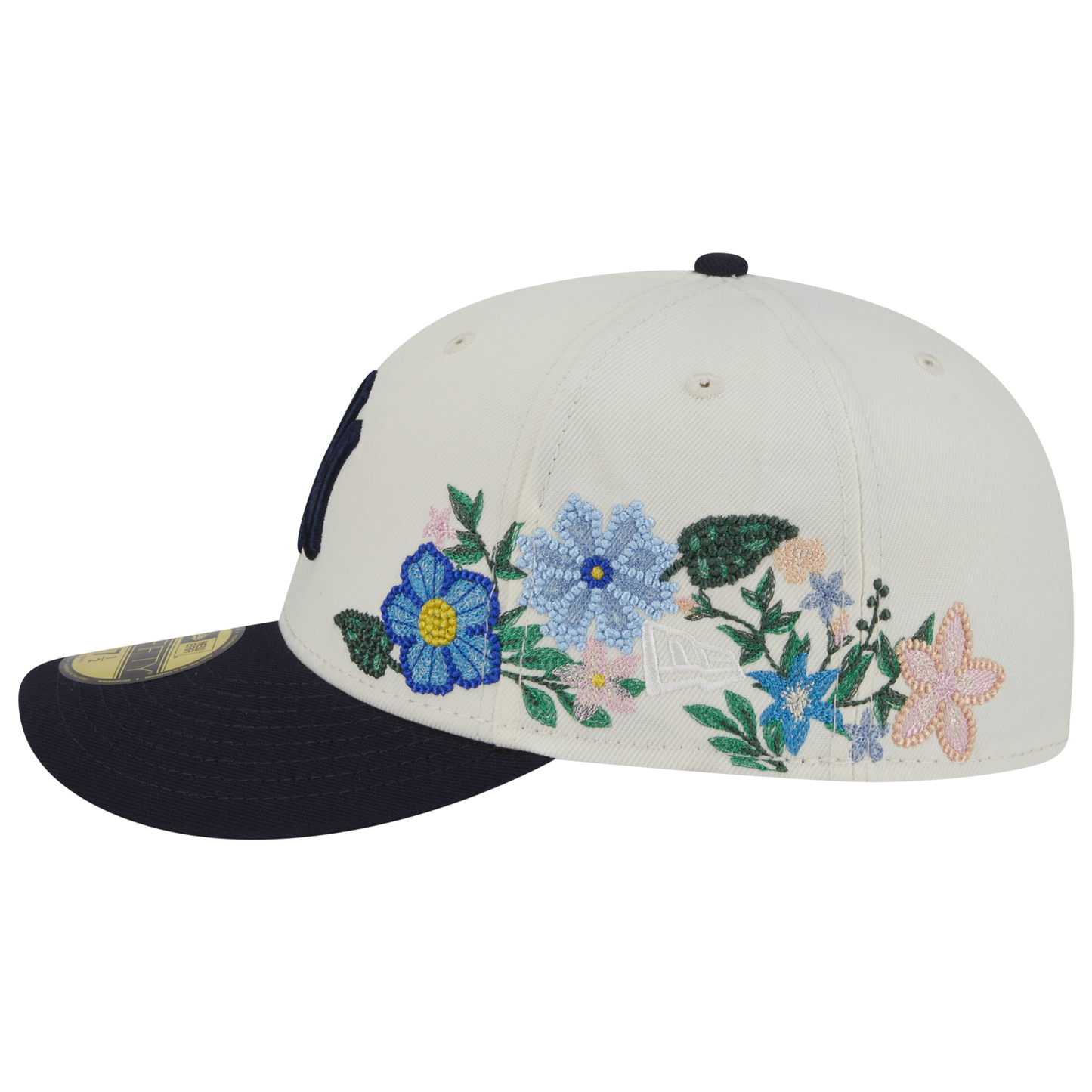 New Era Yankees Tonal Florals Cap - Men's - White/Navy