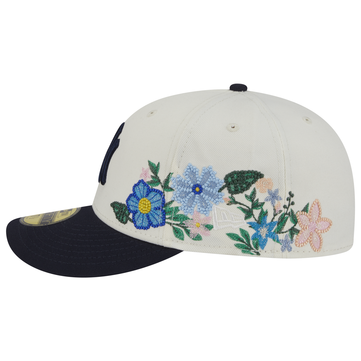 New Era Yankees Tonal Florals Cap - Men's - White/Navy