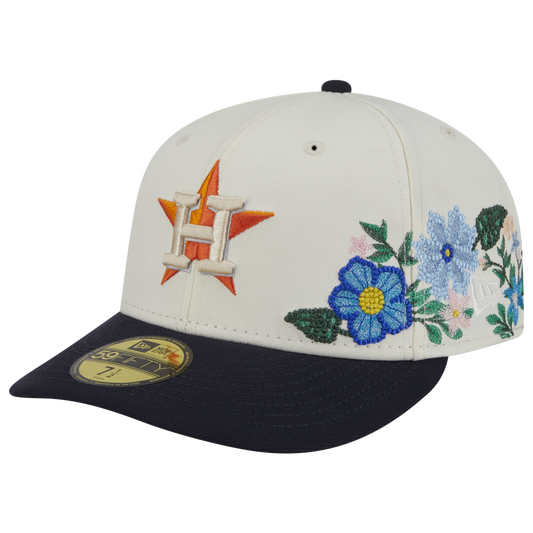 New Era Astros Tonal Florals Cap - Men's - White/Navy